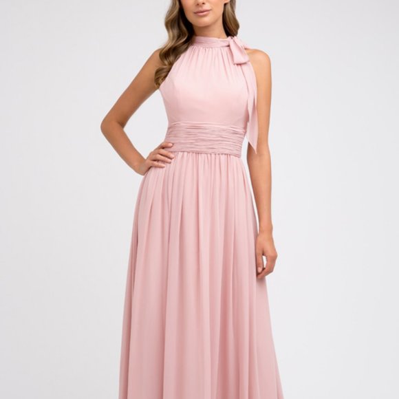 Juliet Dresses Dresses & Skirts - NEW DUSTY ROSE EVENING LONG MAXI  High Neck A-Line Shape Prom Dress JT672